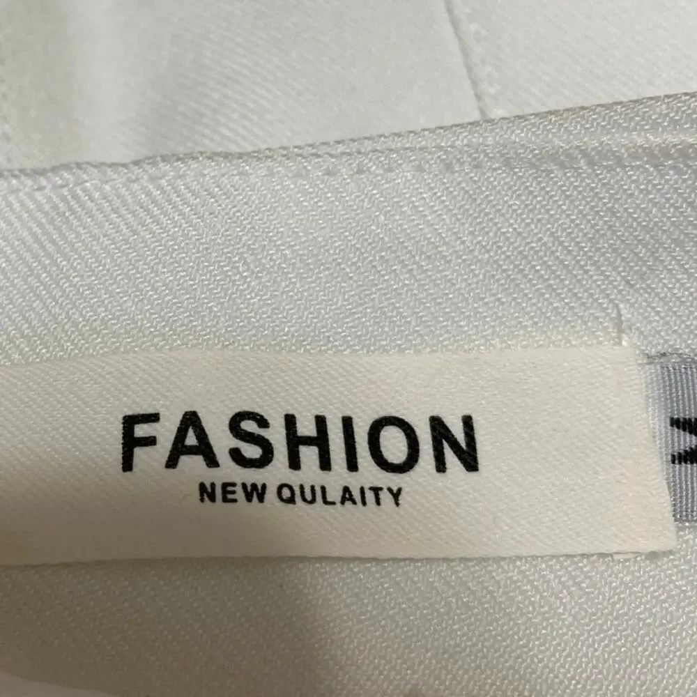 Fashion Women's White Pleated A Line Preppy High Waisted Mini Skirt Size M